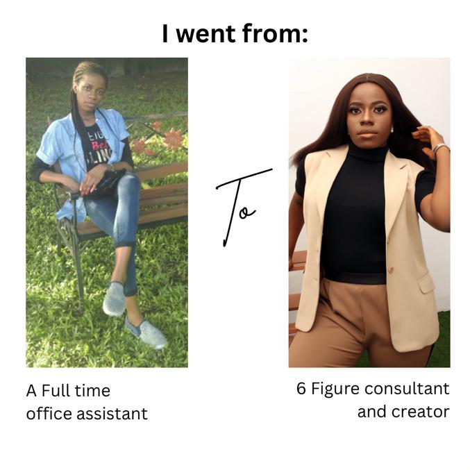 I went from a mere office assistant to a 6 Figure creator