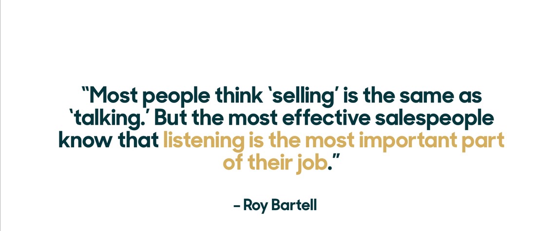 Active Listening for Effective sales by Roy-Bartell